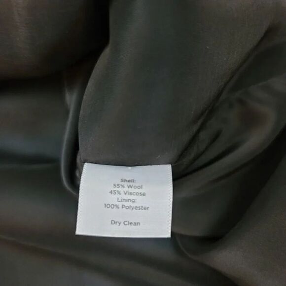 NEW Talbots Wool Floral Paisley Side Pleated Wrap Skirt in Black/Gray Size 6 - Picture 9 of 12